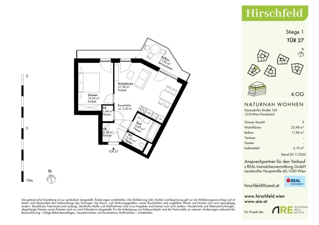 2-Zimmer-Wohnung kaufen in Wien – 52,98 m², € 308.000 – Bild 13 von 14