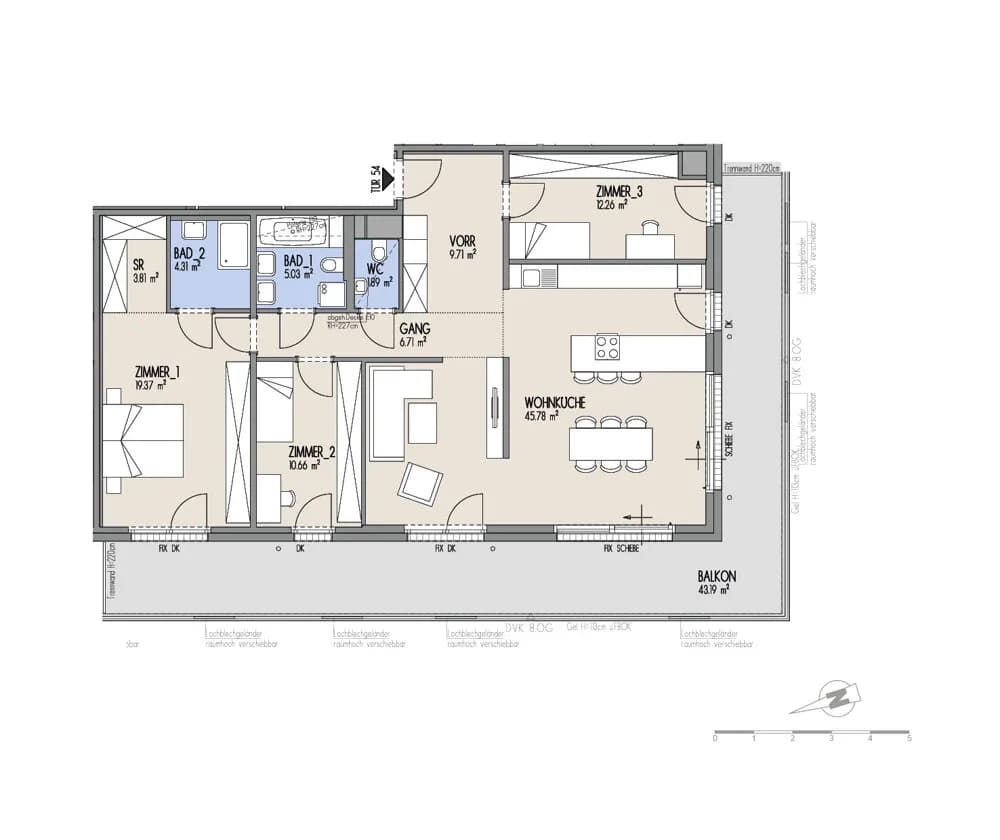4-Zimmer-Wohnung kaufen in Wien – 119,53 m², € 836.000 – Bild 2 von 3