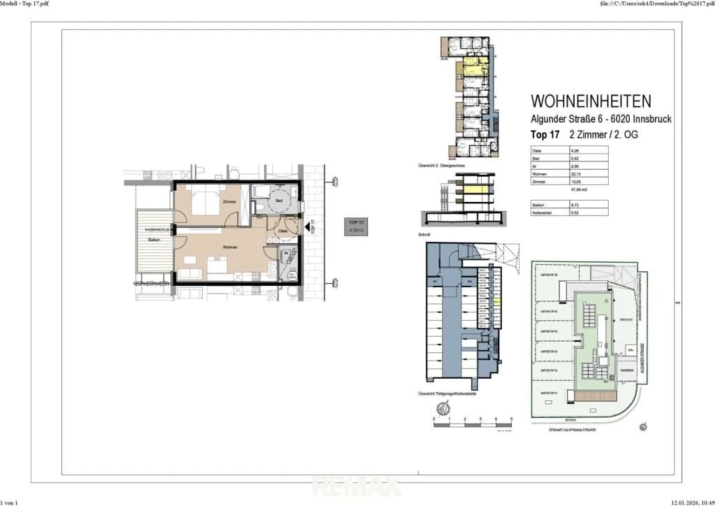 2-Zimmer-Wohnung kaufen in Innsbruck – 47,98 m², € 524.200 – Bild 6 von 6