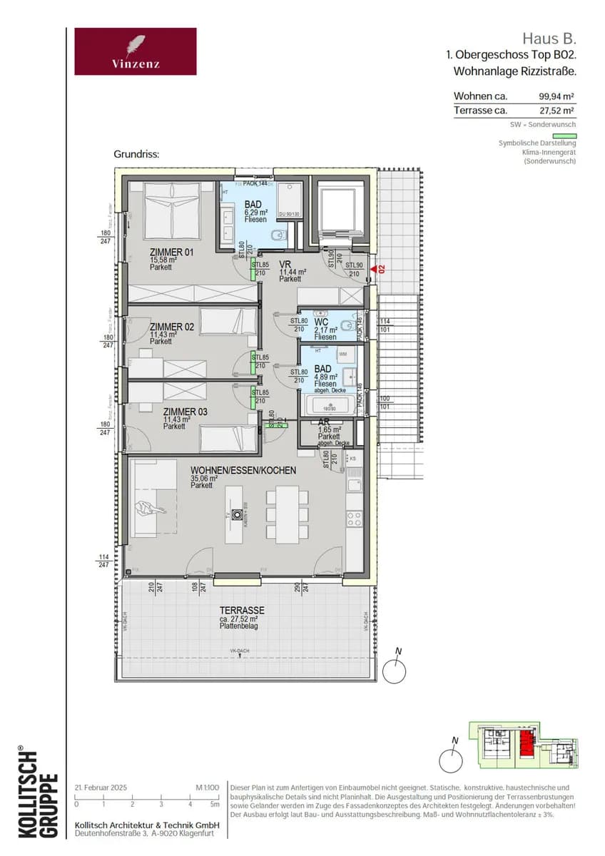 4-Zimmer-Wohnung kaufen in Klagenfurt – 99,94 m², € 976.300 – Bild 2 von 22