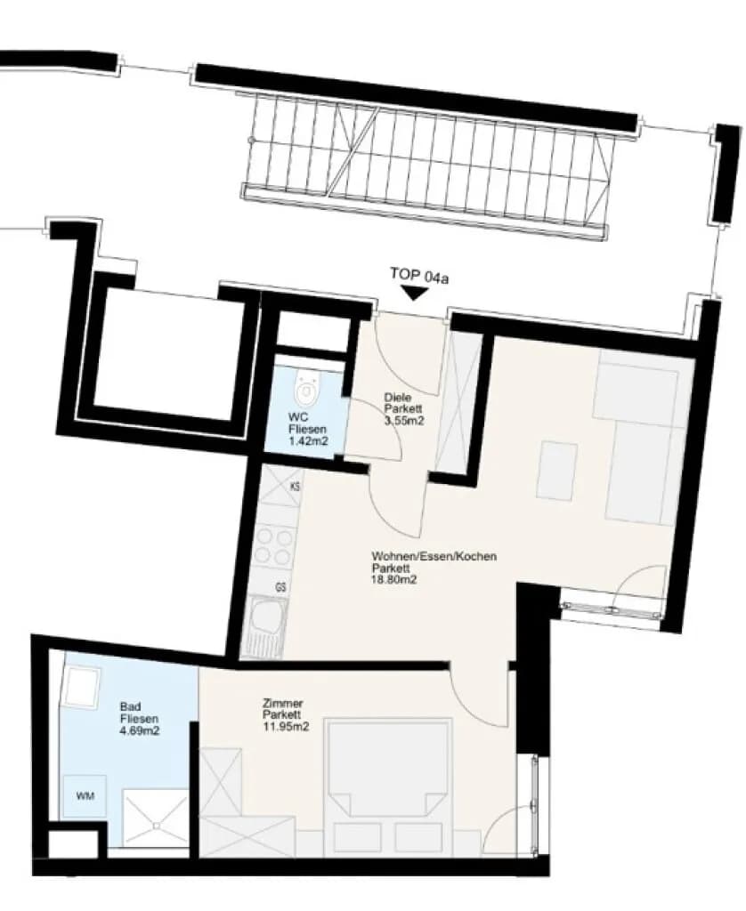 2-Zimmer-Wohnung mieten in Linz – 40,41 m², € 770 – Bild 18 von 18