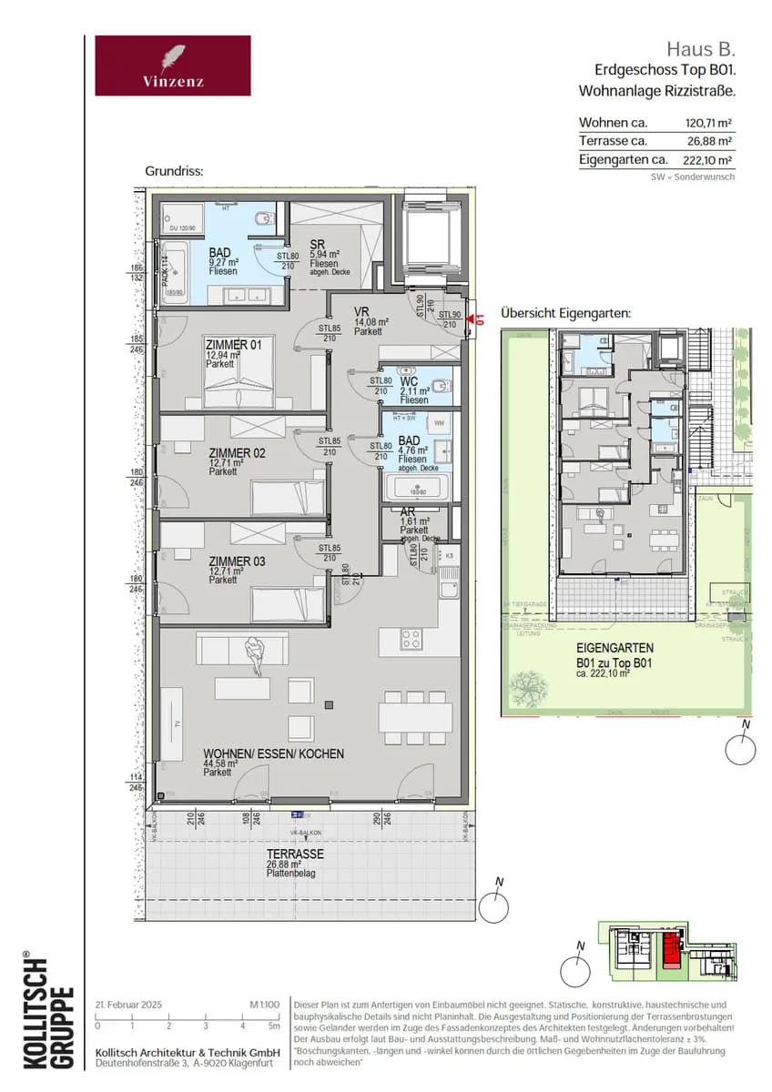 4-Zimmer-Wohnung kaufen in Klagenfurt – 120,71 m², € 1.122.900 – Bild 2 von 22