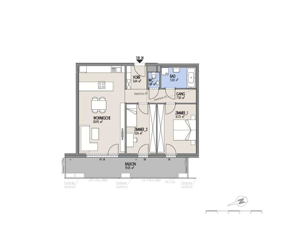 3-Zimmer-Wohnung kaufen in Wien – 74,99 m², € 450.000 – Bild 2 von 2