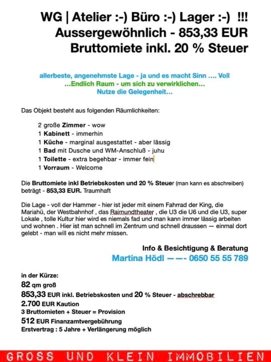 2-Zimmer-Gewerbeimmobilie mieten in Wien – 82 m², € 711 – Bild 19 von 28