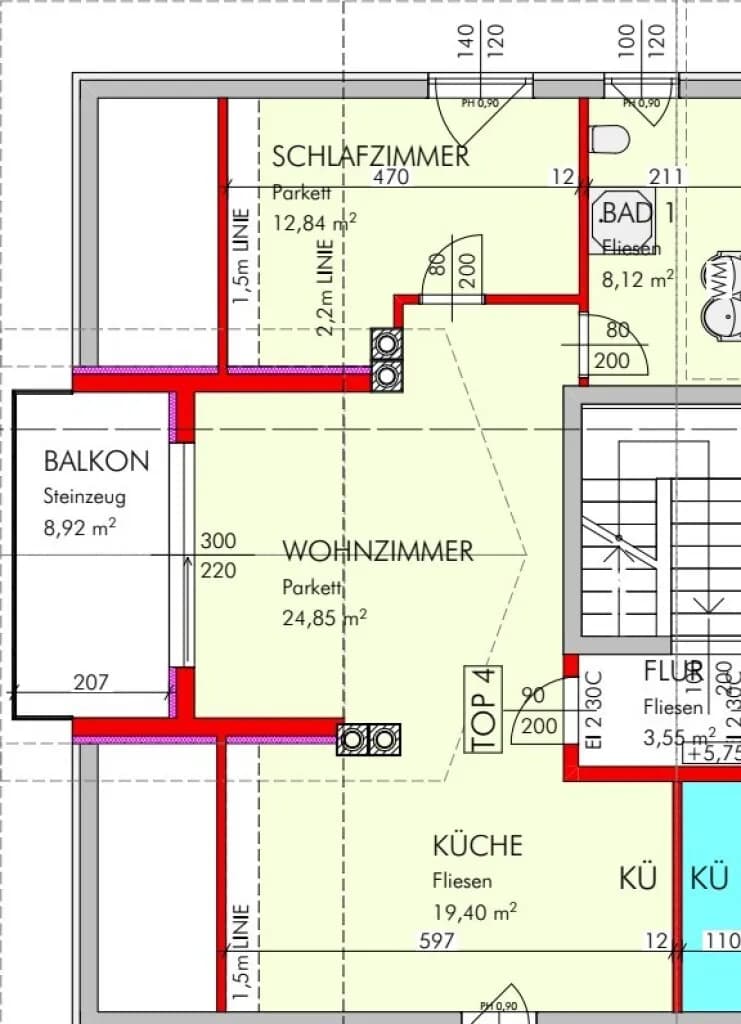 Wohnung mieten in Braunau am Inn – 63 m², € 722 – Bild 7 von 7