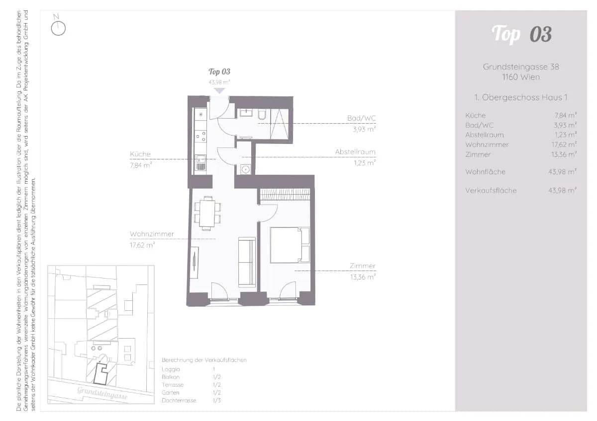 2-Zimmer-Wohnung kaufen in Wien – 43,98 m², € 269.000 – Bild 10 von 15