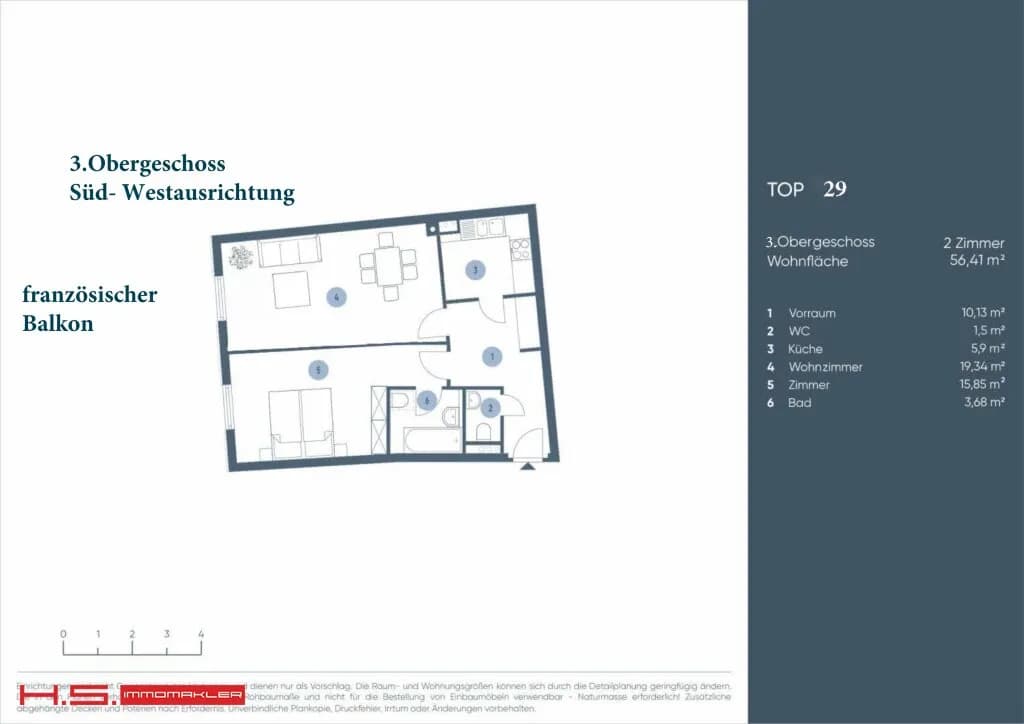 2-Zimmer-Wohnung kaufen in Wien – 58 m², € 440.000 – Bild 15 von 15