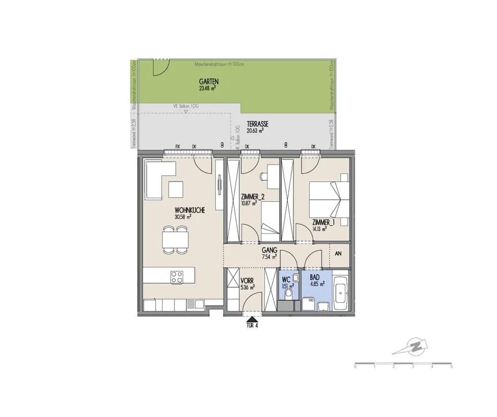 3-Zimmer-Wohnung kaufen in Wien – 74,84 m², € 429.000 – Bild 2 von 4