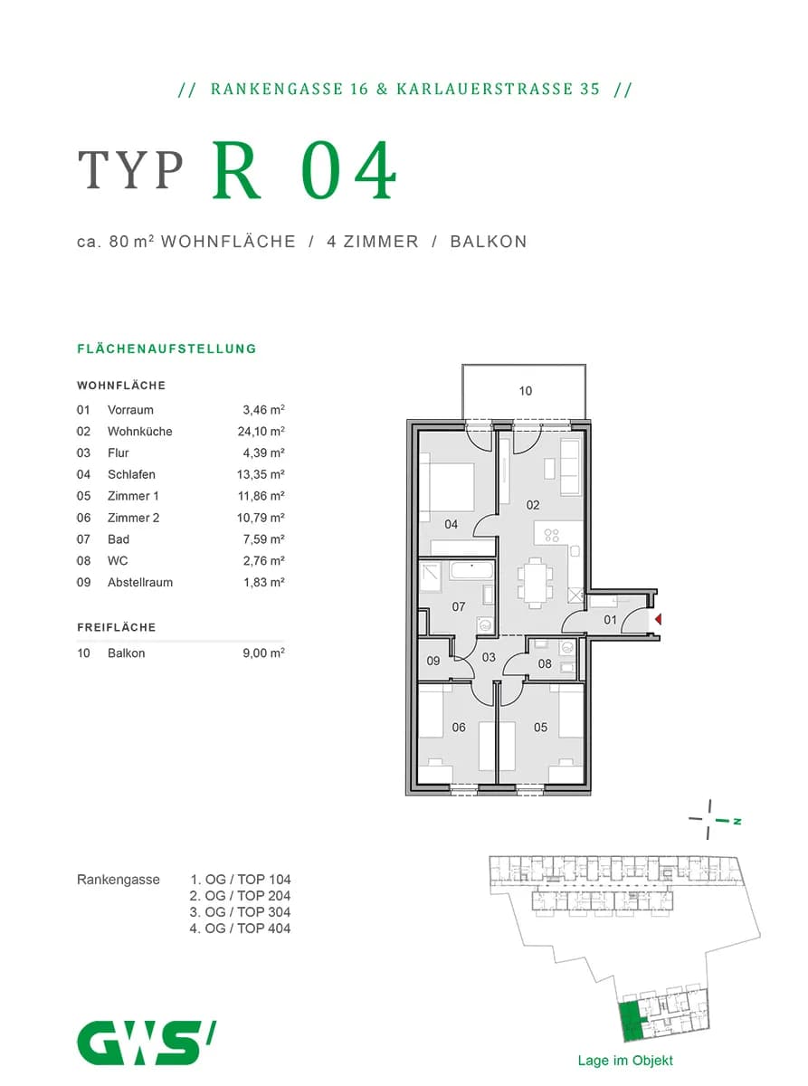 4-Zimmer-Wohnung kaufen in Graz – 80,13 m², € 361.225 – Bild 16 von 16