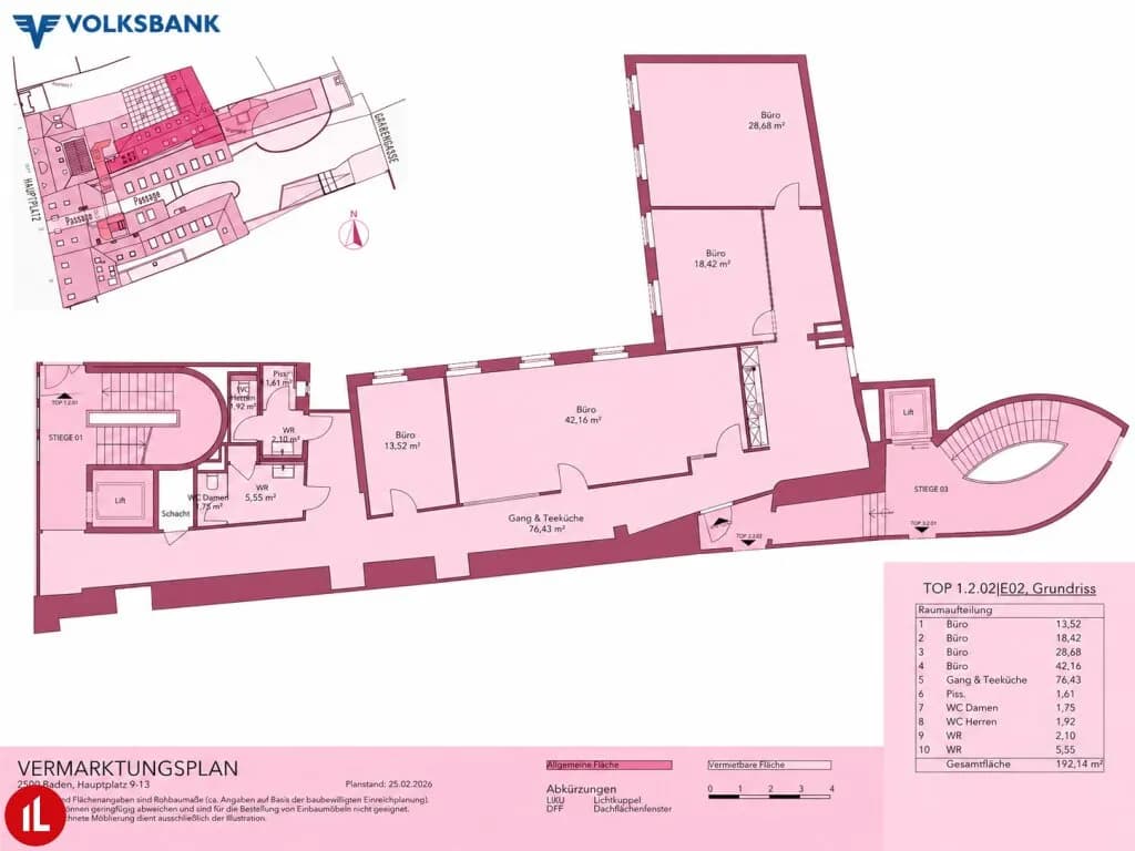 Gewerbeimmobilie mieten in Baden – 192 m², € 3.074 – Bild 2 von 2