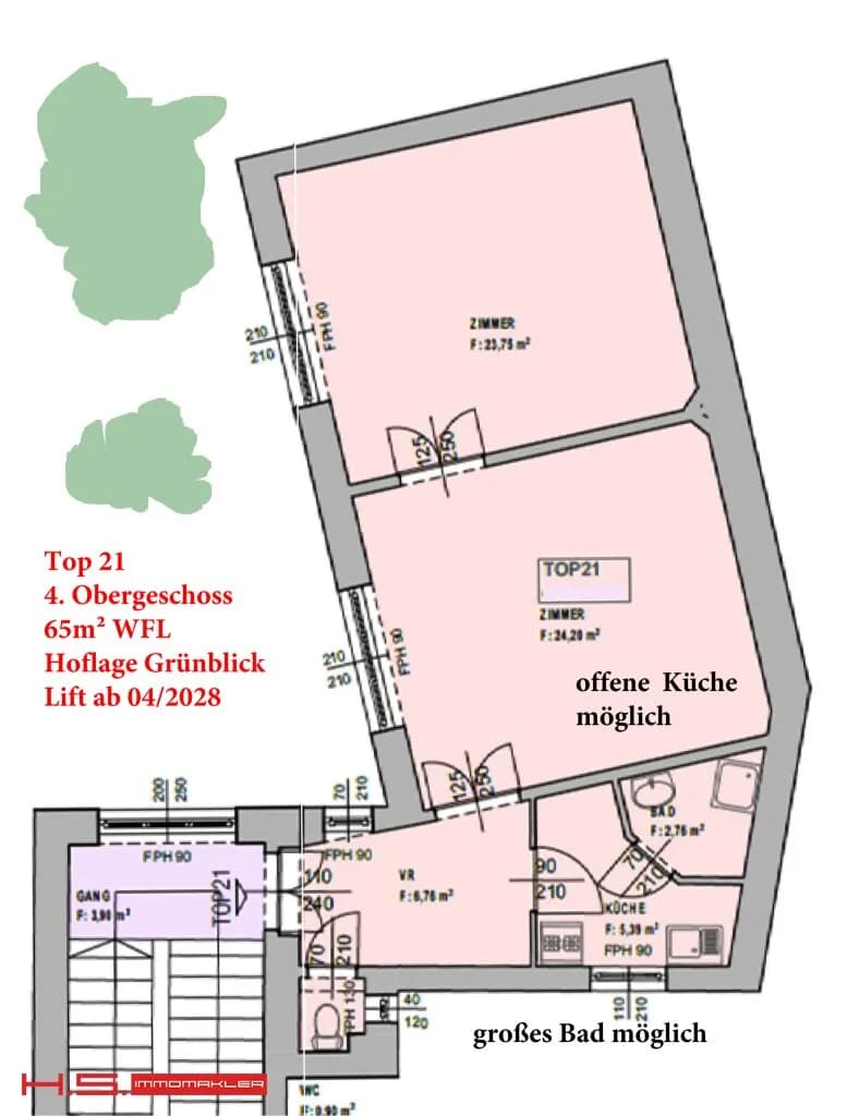 2-Zimmer-Wohnung kaufen in Wien – 65 m², € 399.000 – Bild 14 von 15