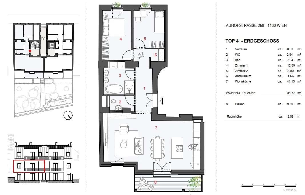 3-Zimmer-Wohnung mieten in Wien – 84,77 m², € 2.126 – Bild 12 von 13