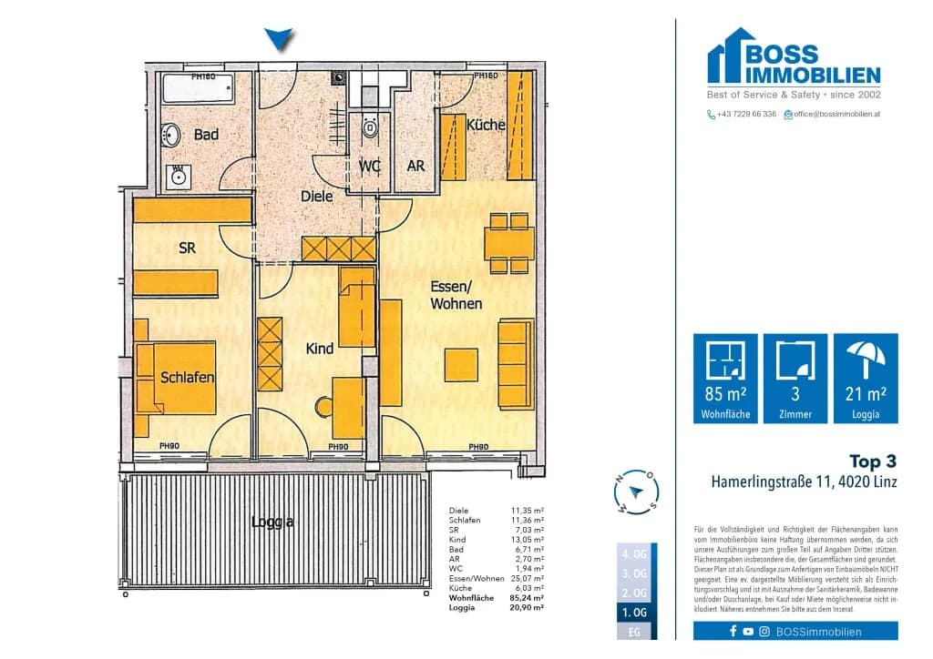 3-Zimmer-Wohnung mieten in Linz – 85,24 m², € 1.247 – Bild 15 von 15