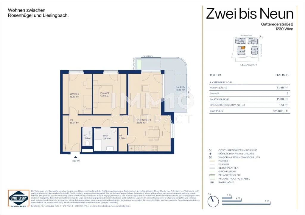 3-Zimmer-Wohnung kaufen in Wien – 81,48 m², € 525.000 – Bild 12 von 12