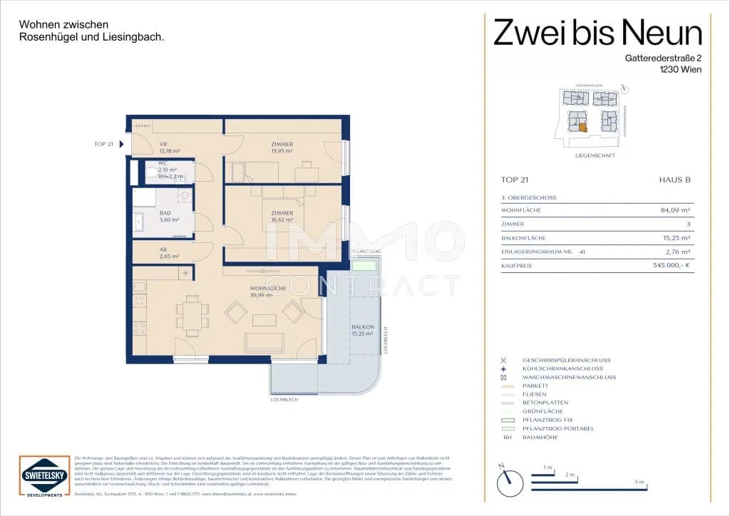 3-Zimmer-Wohnung kaufen in Wien – 84,09 m², € 545.000 – Bild 12 von 12