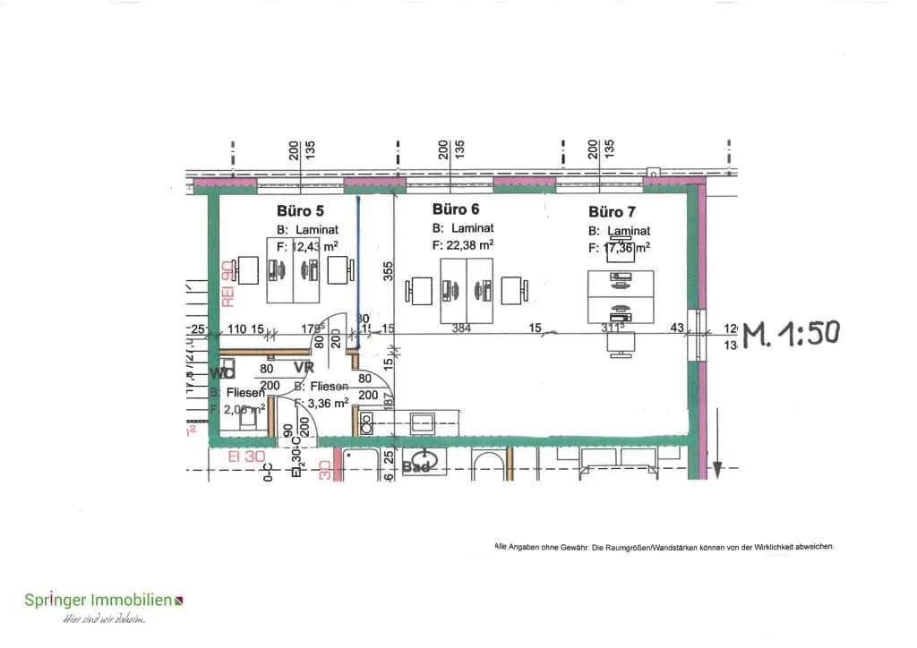 Gewerbeimmobilie mieten in Hallein – 58 m², € 778 – Bild 3 von 4
