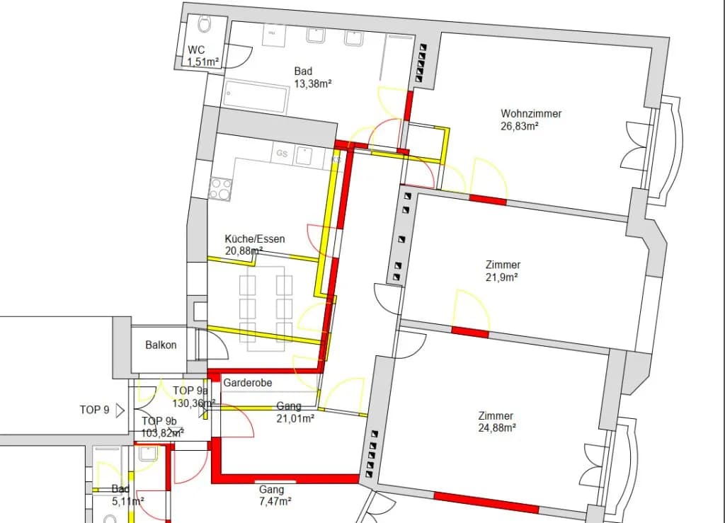 3-Zimmer-Wohnung mieten in Wien – 130,36 m², € 3.499 – Bild 17 von 17