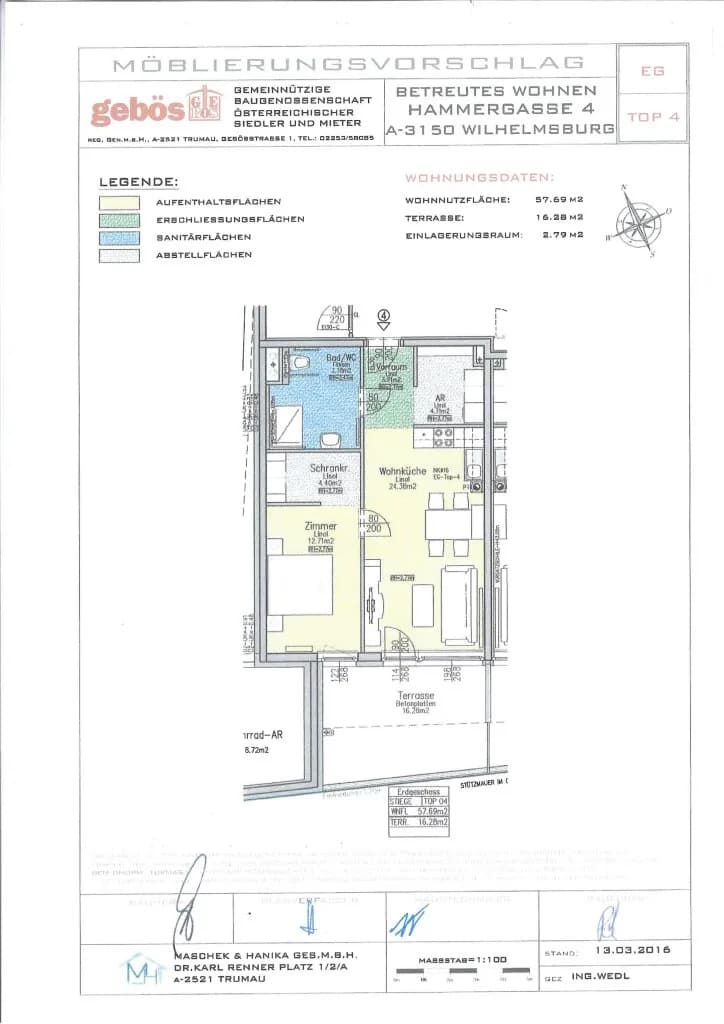 2-Zimmer-Wohnung mieten in Sankt Pölten Land – 57,69 m², € 830 – Bild 16 von 16