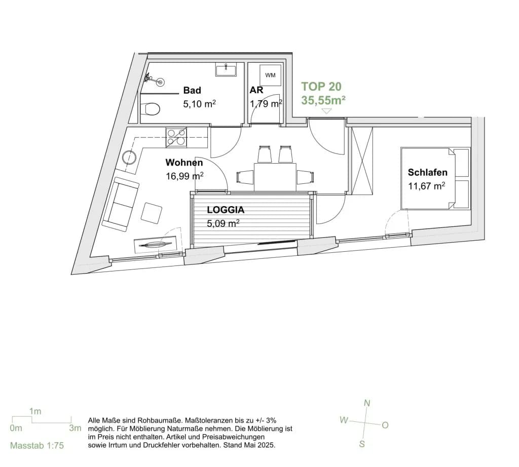 2-Zimmer-Wohnung kaufen in Innsbruck – 35,55 m², € 366.200 – Bild 4 von 4