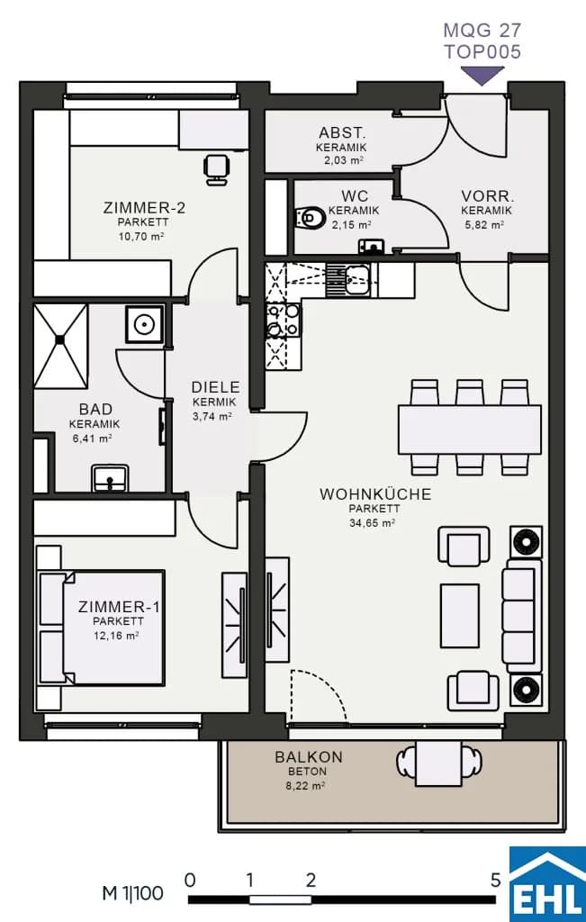 3-Zimmer-Wohnung mieten in Graz – 77,68 m², € 1.143 – Bild 7 von 7