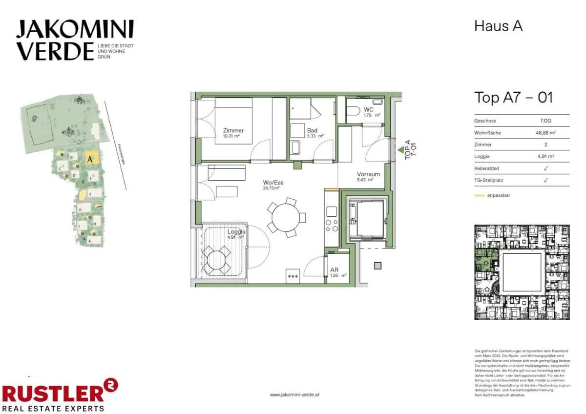 2-Zimmer-Wohnung kaufen in Graz – 49,66 m², € 264.000 – Bild 6 von 13