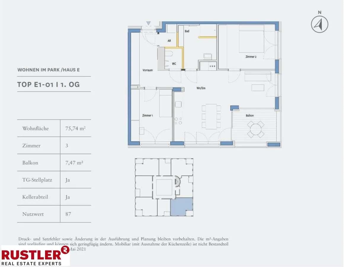 3-Zimmer-Wohnung kaufen in Graz – 75,73 m², € 380.000 – Bild 9 von 22
