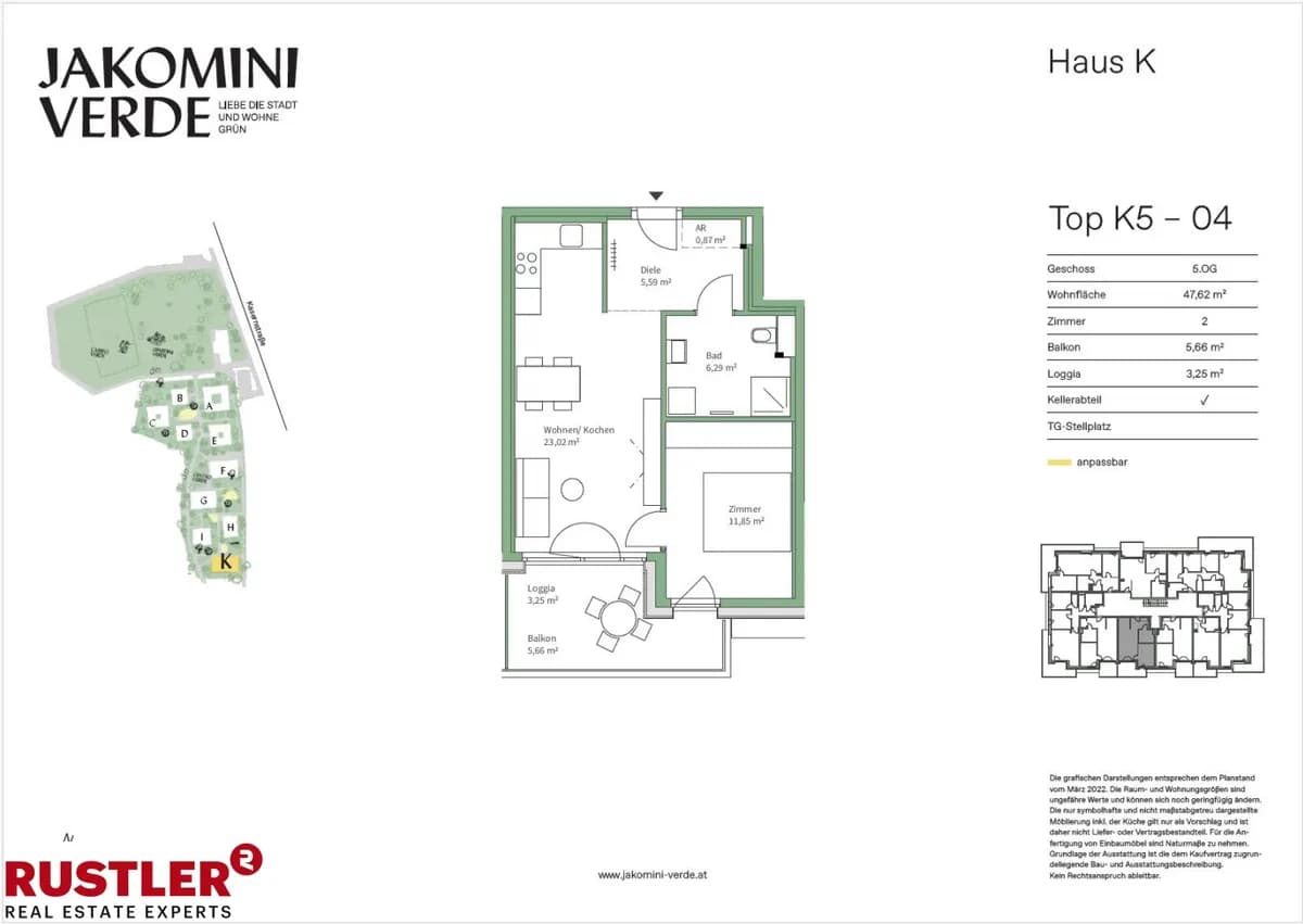 2-Zimmer-Wohnung kaufen in Graz – 47,62 m², € 265.000 – Bild 8 von 12