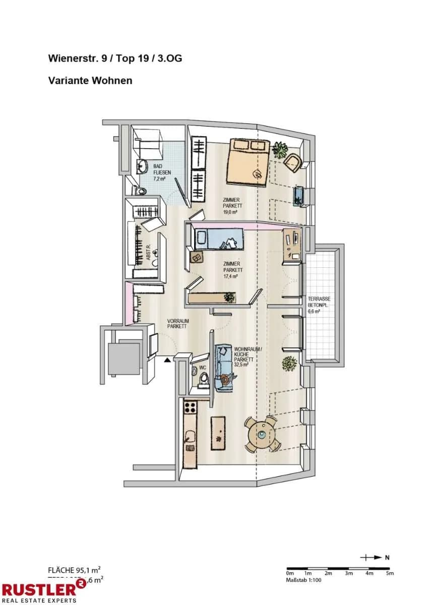 3-Zimmer-Wohnung mieten in Mödling – 95 m², € 1.994 – Bild 11 von 11