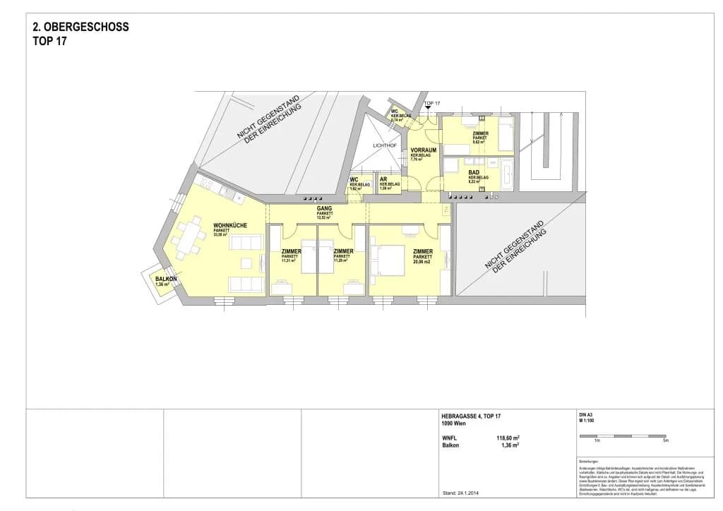 5-Zimmer-Wohnung mieten in Wien – 118,6 m², € 2.812 – Bild 14 von 14
