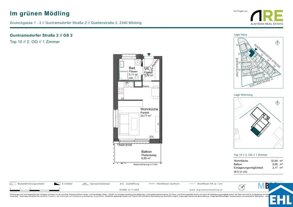 1-Zimmer-Wohnung kaufen in Mödling – 32,64 m², € 243.500 – Bild 10 von 10