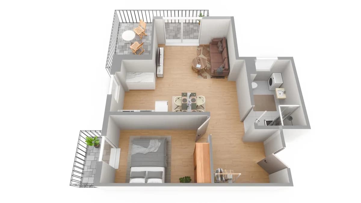 2-Zimmer-Wohnung kaufen in Linz – 50 m², € 259.000 – Bild 3 von 6