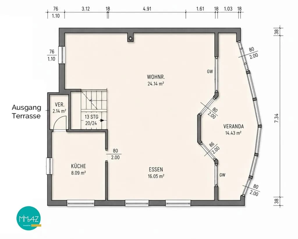 5-Zimmer-Haus kaufen in Mödling – 139,71 m², € 420.000 – Bild 22 von 23