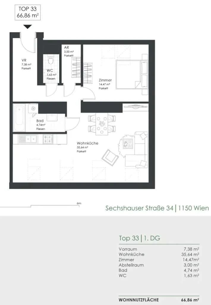 2-Zimmer-Wohnung kaufen in Wien – 66,86 m², € 279.000 – Bild 16 von 16