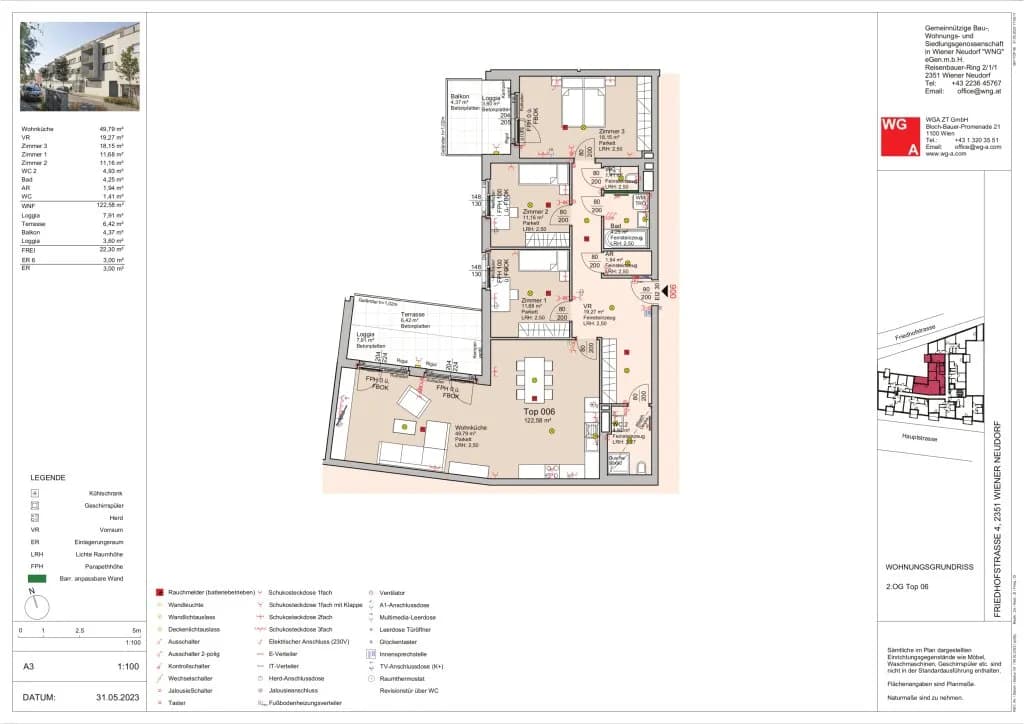 4-Zimmer-Wohnung mieten in Mödling – 122,58 m², € 2.459 – Bild 9 von 14