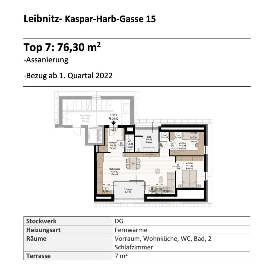 2-Zimmer-Wohnung mieten in Leibnitz – 76,3 m², € 1.122 – Bild 7 von 7