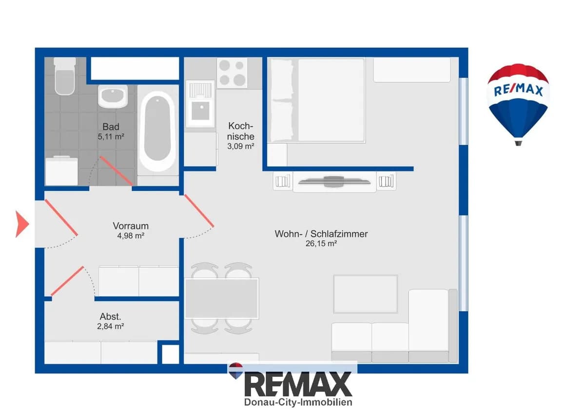 2-Zimmer-Wohnung kaufen in Wien – 42 m², € 199.000 – Bild 10 von 11