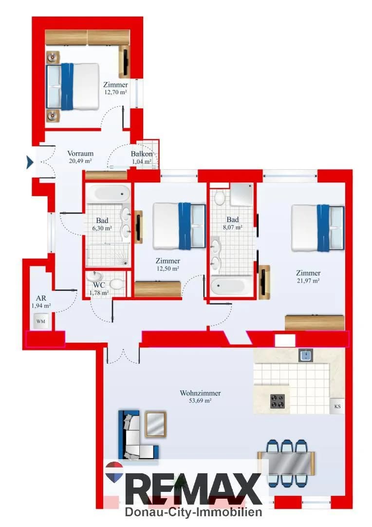 4-Zimmer-Wohnung mieten in Wien – 140 m², € 4.499 – Bild 11 von 11