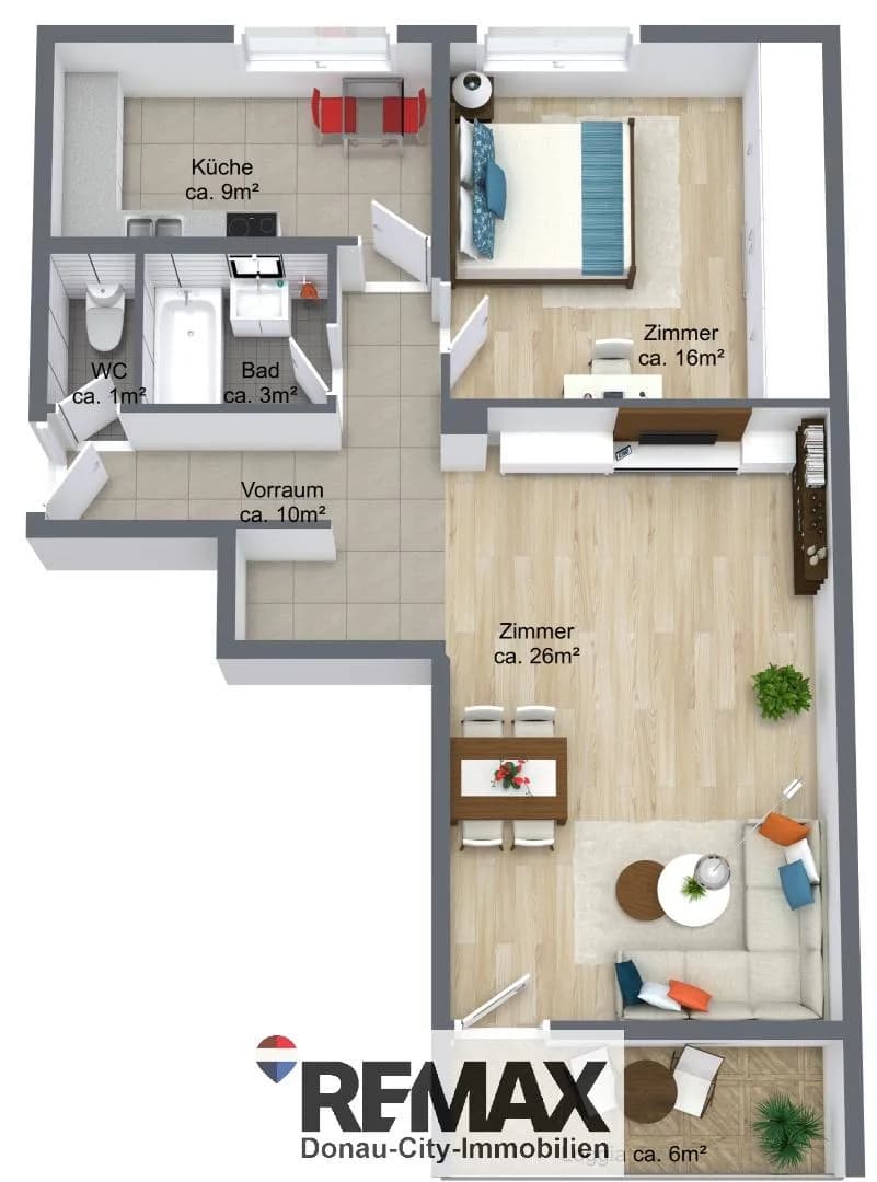 2-Zimmer-Wohnung mieten in Mödling – 65 m², € 945 – Bild 10 von 11