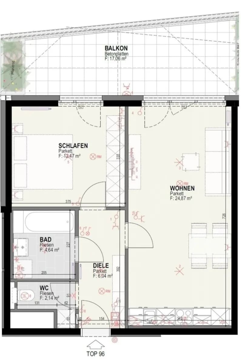 2-Zimmer-Wohnung mieten in Graz – 50 m², € 799 – Bild 2 von 25