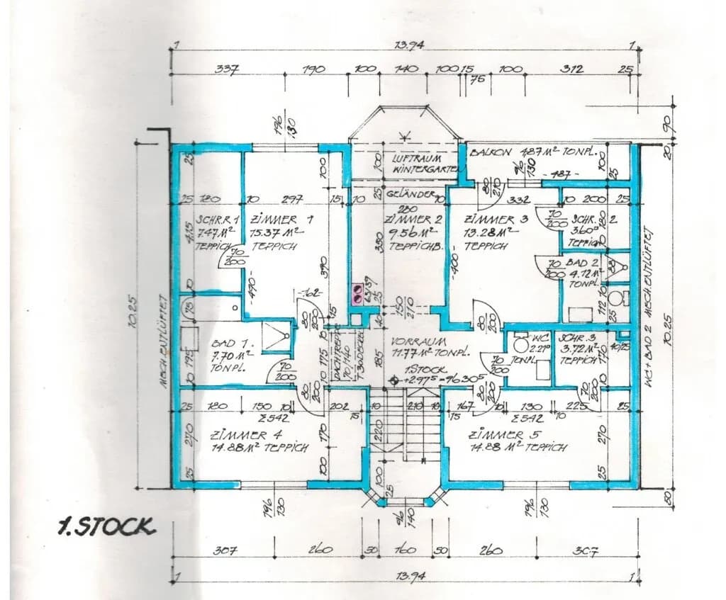 7-Zimmer-Haus mieten in Wien – 298,4 m², € 3.800 – Bild 12 von 13