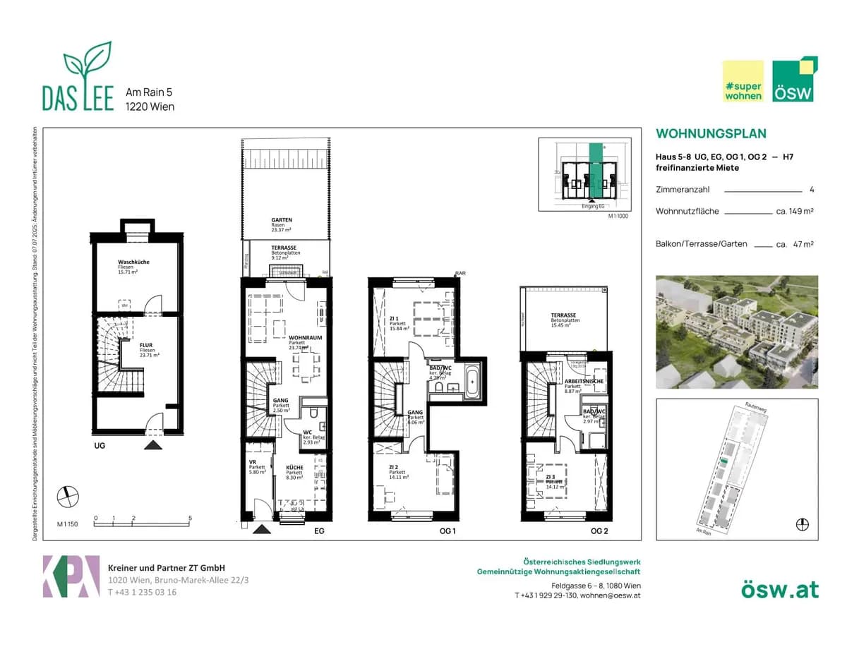 4-Zimmer-Wohnung mieten in Wien – 148,76 m², € 2.512 – Bild 2 von 6