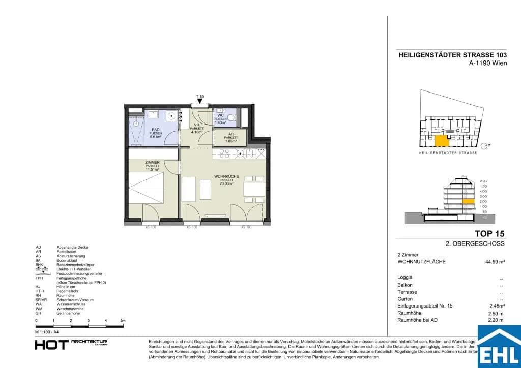 2-Zimmer-Wohnung kaufen in Wien – 44,59 m², € 354.300 – Bild 9 von 9