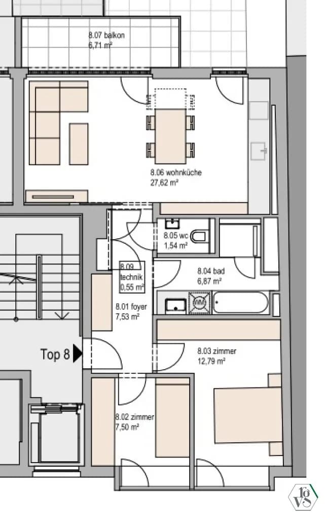 3-Zimmer-Wohnung kaufen in Wien – 64,19 m², € 473.000 – Bild 17 von 17