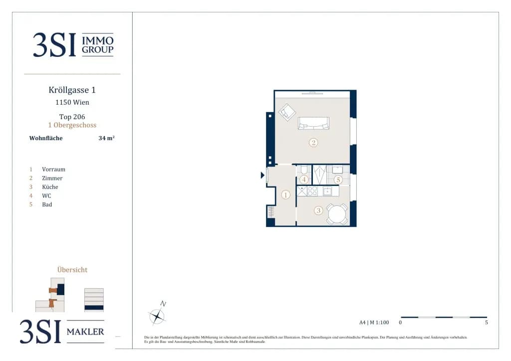 1-Zimmer-Wohnung kaufen in Wien – 34 m², € 138.000 – Bild 14 von 14