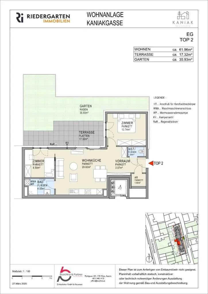 3-Zimmer-Wohnung kaufen in Wien – 61,96 m², € 440.000 – Bild 4 von 4