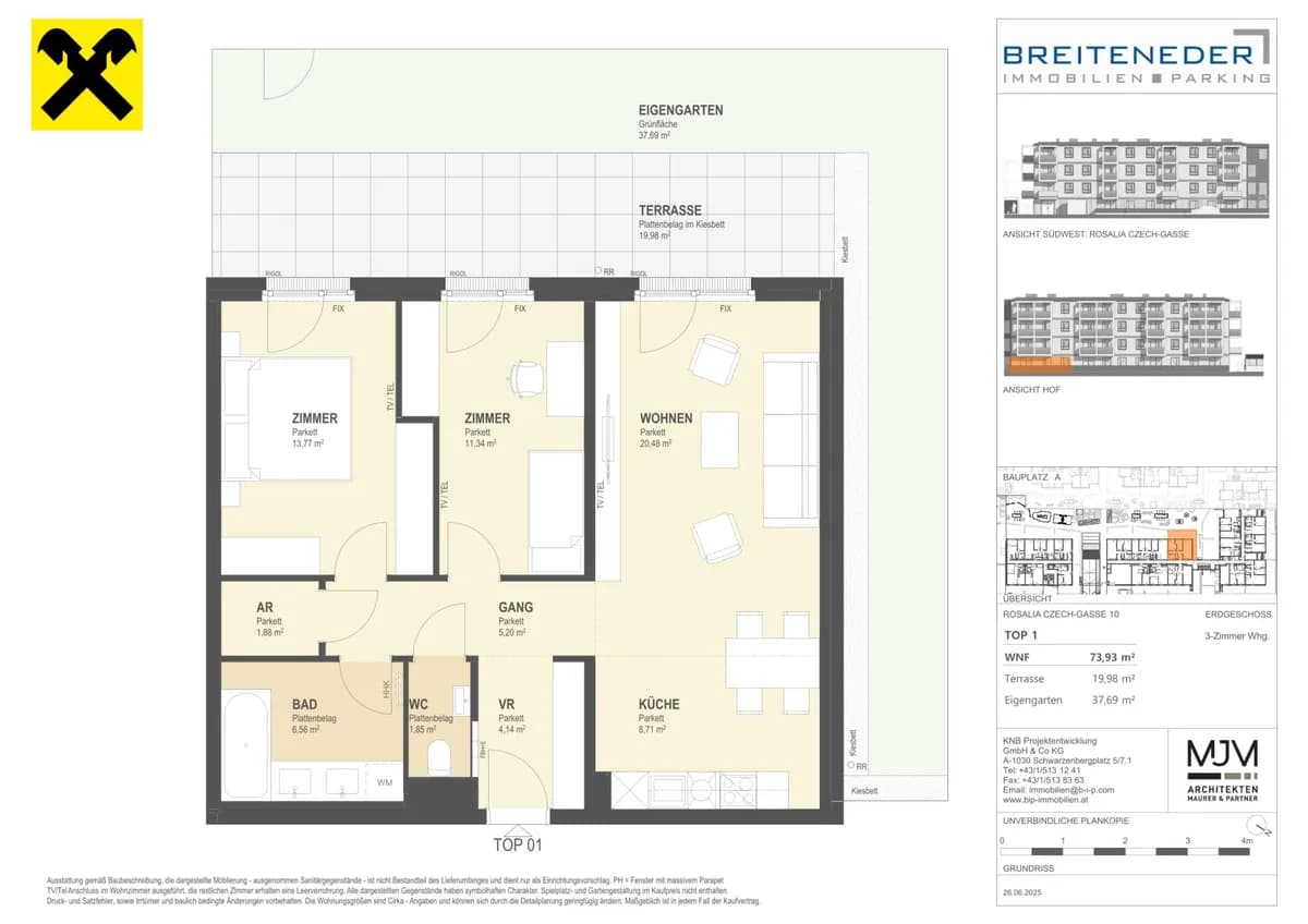 3-Zimmer-Wohnung kaufen in Korneuburg – 74,23 m², € 492.250 – Bild 9 von 9