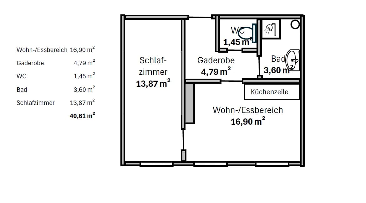 2-Zimmer-Wohnung kaufen in Graz – 40 m², € 119.000 – Bild 11 von 11