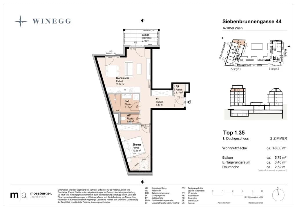 2-Zimmer-Wohnung kaufen in Wien – 48,8 m², € 472.600 – Bild 8 von 9