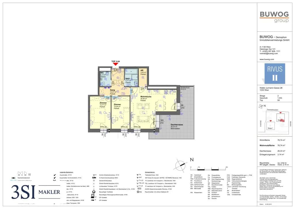 3-Zimmer-Wohnung mieten in Wien – 76,74 m², € 1.721 – Bild 24 von 24
