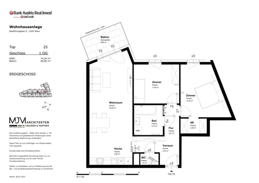3-Zimmer-Wohnung mieten in Wien – 76,36 m², € 1.302 – Bild 10 von 10